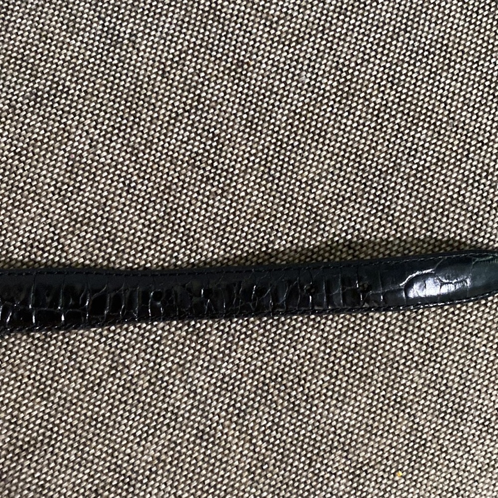 Brighton Leopard & Zebra print black leather horse hair belt. #Q3903. Size M30. - Picture 12 of 14